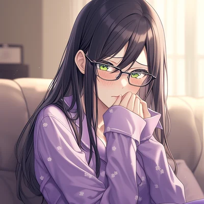 Anxious Girl character portrait